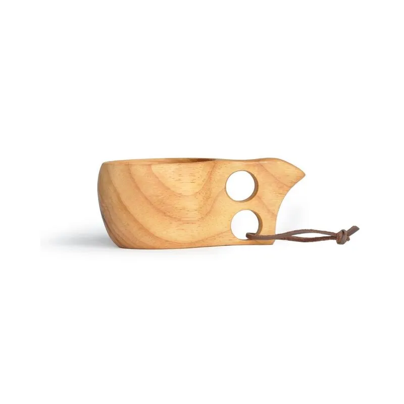 60 st/lot Kuksa Cup New Finland Handgjord Portabel Träkopp för Kaffe Mjölk Vatten Mugg Turism Present