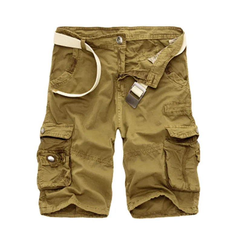 Mens militär last shorts mode trend armé kamouflage taktisk kort byxa designer manlig bomull lös arbete avslappnad plus storlek byxor