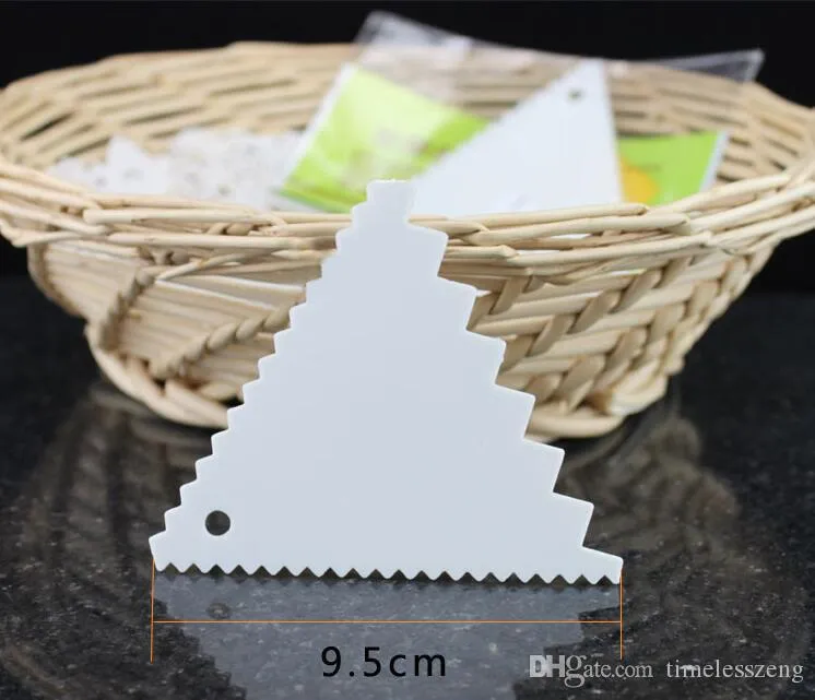 塑性三角スクレーパーブレードフードグレードPP素材クリームケーキスクレーパトライアングルベーキングスクレーパー