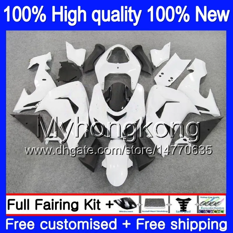 Bodywork For KAWASAKI ZX 10 R ZX1000C ZX-10R 2006 2007 Glossy white 215MY.15 ZX1000 C ZX10R 06 07 ZX 1000CC ZX 10R 06 07 ABS Fairings