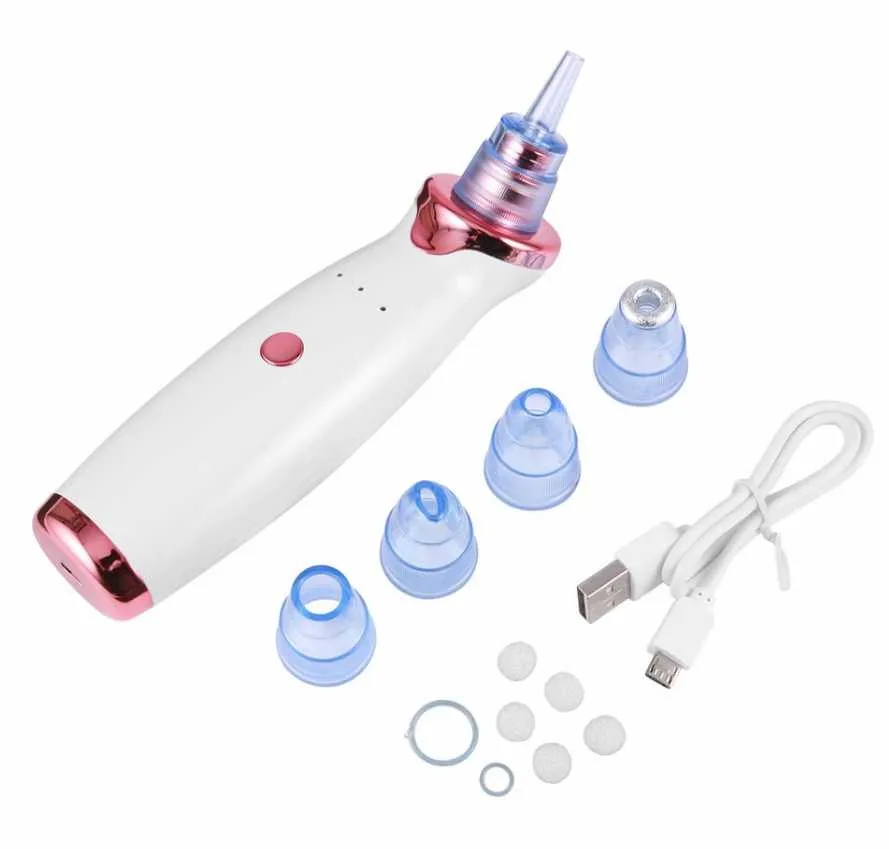 Removedor de cravo para pele facial aspirador de poros 5 ferramenta de remoção de espinhas de acne de sucção mini vaporizador facial drop ship epack