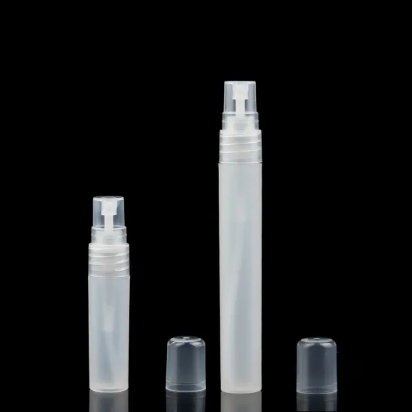 5ml를 10ml의 서리로 덥은 플라스틱 분무기 튜브 빈 리필 매트 향수 향수 향기 샘플 여행 0.17Oz 0.34Oz에 대한 병 스프레이