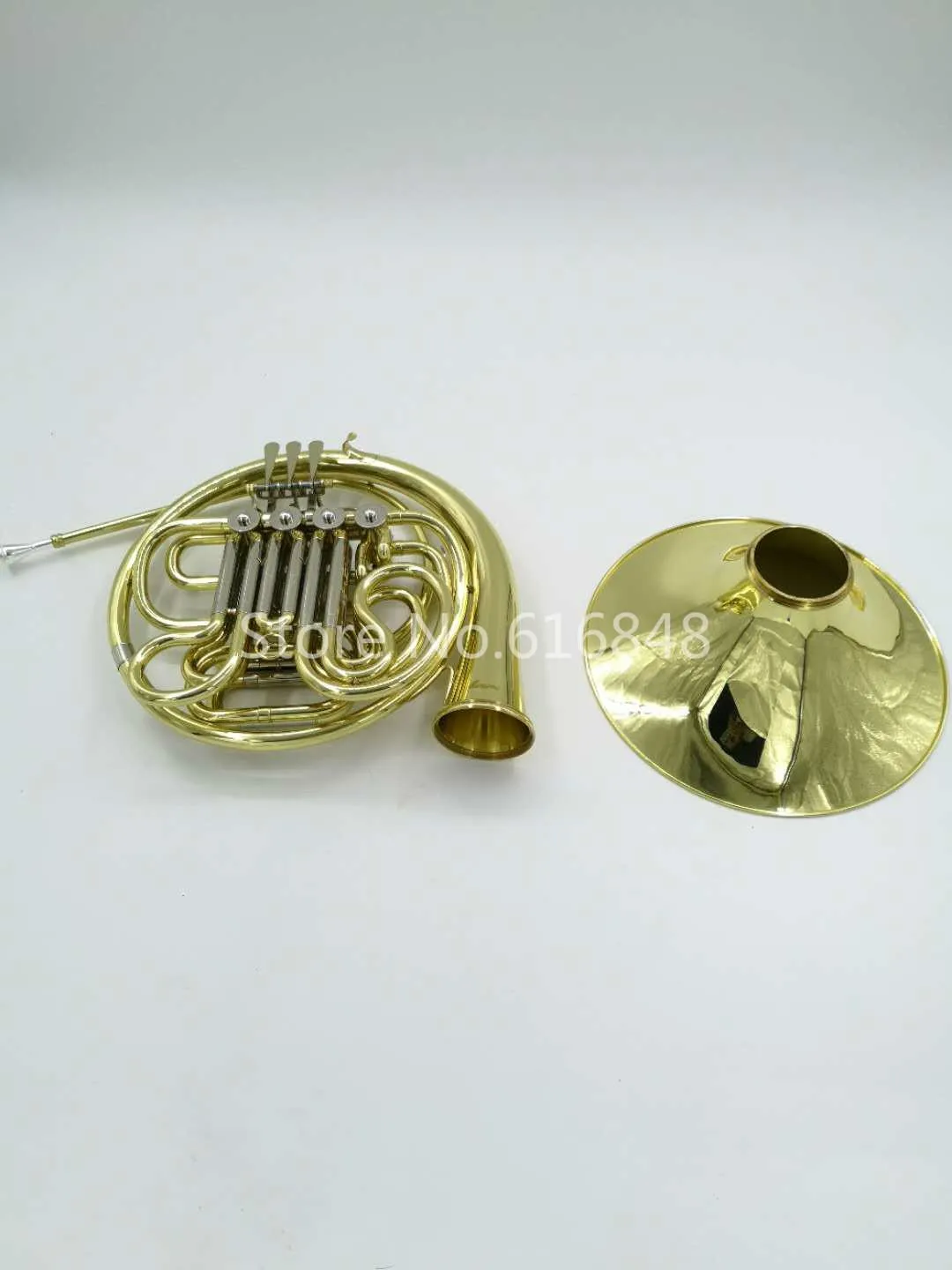 Premium Double Row French Horn Tuba In B To F Tune With Gold Lacquer