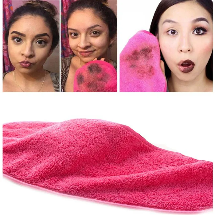 Réutilisable Microfibre Nettoyage Du Visage 4 Couleurs Serviettes Tissu Maquillage Tampons Remover 40 * 17 cm Nettoyage Beauté Lavage Outils 10 pcs