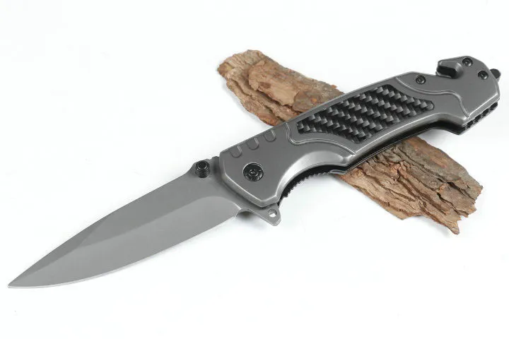 1 stks Nieuwe FA68 Flipper Vouwmes 440C Titanium Coated Drop Point Blade Steel + Carbon Fiber Handle Outdoor Survival Tactical Messen