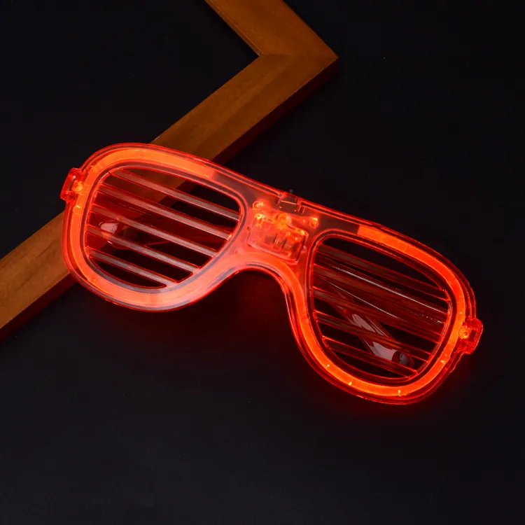 LED Lighted Shutter Glasses Party Rave Toys Flashing Glasses Halloween Supplies Luminous Glasses