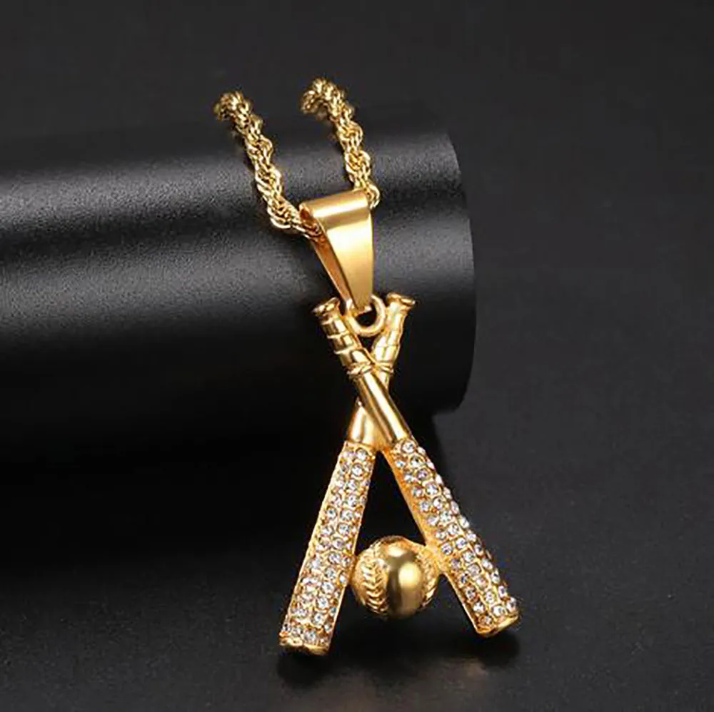 Real gold baseball necklace deals