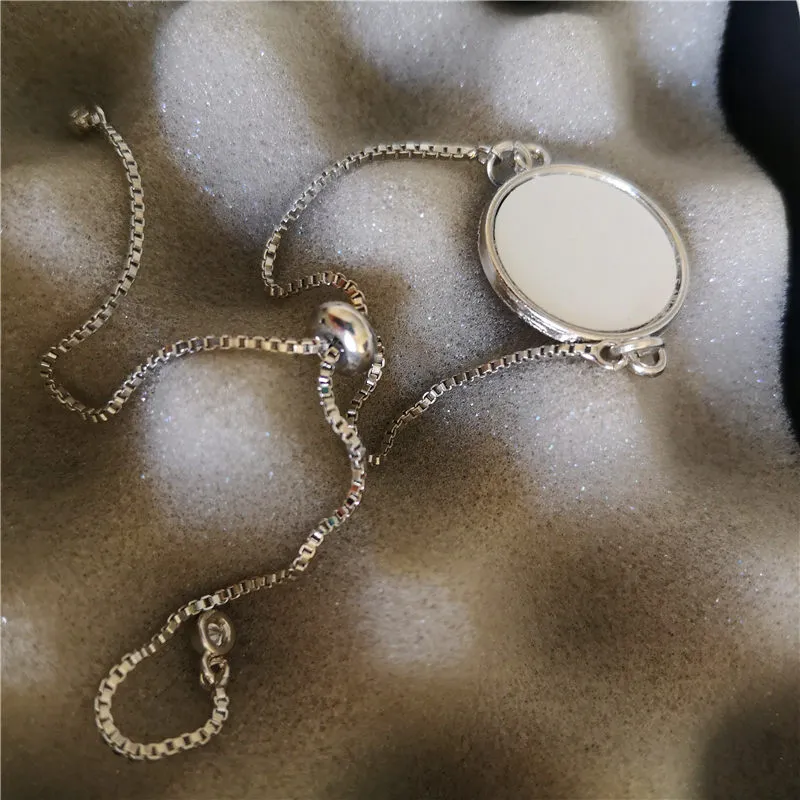 pulseiras em branco sublimação para mulheres joias de pulseira com zíper para mulheres de impressão a quente de transferência quente jóias personalizadas