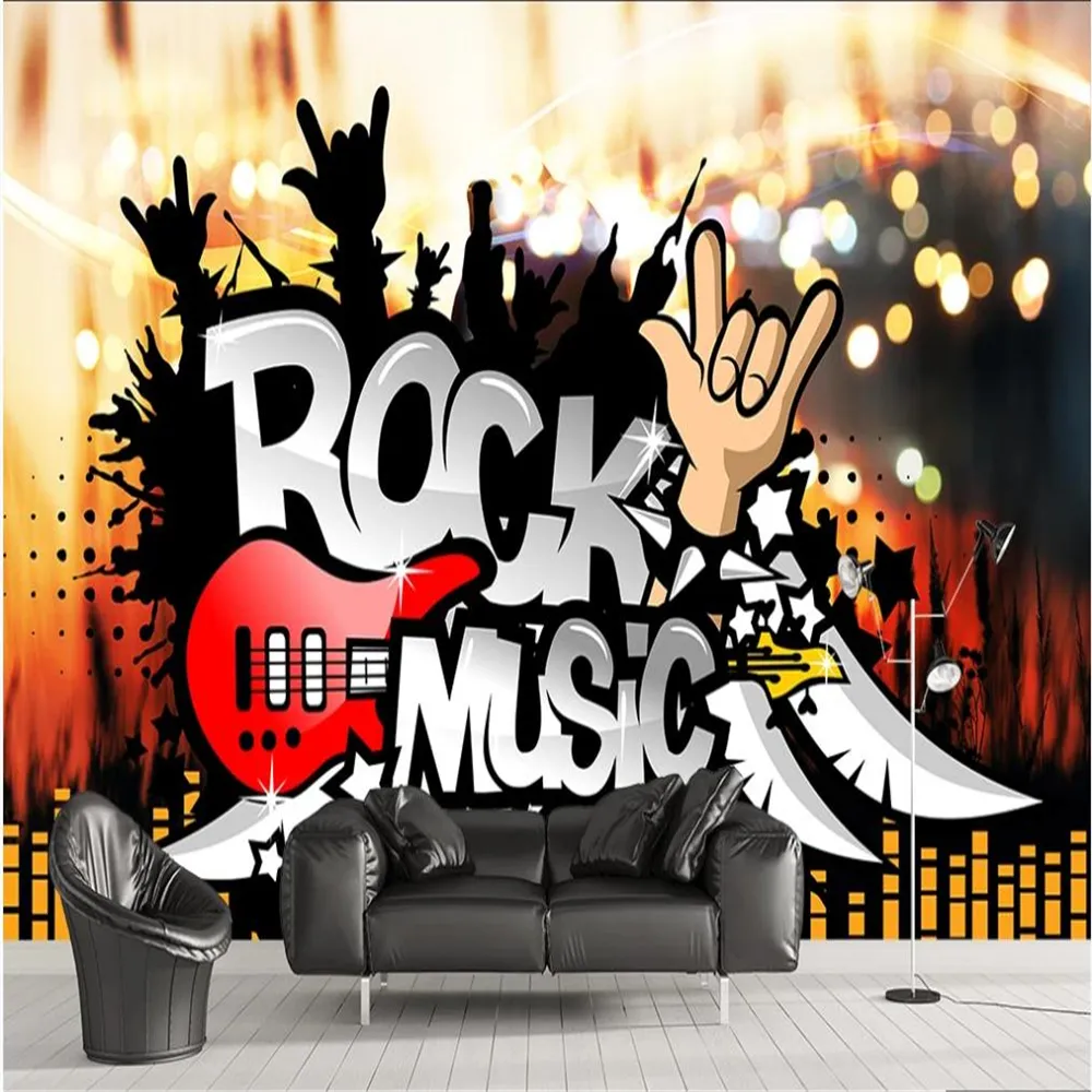 Music Bar 3D Wallpaper For Walls Living Room KTV Background Wall Mural  Decorative Soundwave Design From Wallpaper2018, $50.26 | DHgate.Com, image size:1000x1000