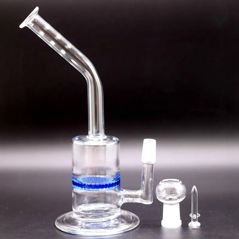 9 Inches Tornado Bong Hookahs Waterpipe Turbine & Honeycomb Perc Dab Oil Rigs Smoking Water Bongs Pipe With 18mm Quartz Banger Carb Cap WP320-5