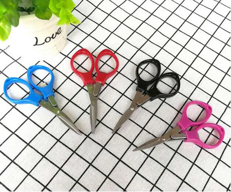 Portable Foldable Fishing Scissors Small Scissors Fishing Line Cutter Tools Outdoor Travel Collapsible Student Scissors CT0032