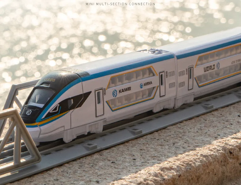 KW 50 CM Diecast Liga de alta velocidade Railway Train Toy Model, Connection Magnetic, puxar para trás, presente de aniversário Menino Xmas Ornamento, recolher, MS906,2-1