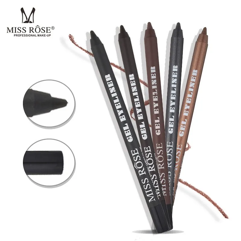 in stock!Wholesale MISS ROSE waterproof not dizzy dye Eyeliner Eye Shadow Pencil Eyeliner glue cutting silkworm pencil