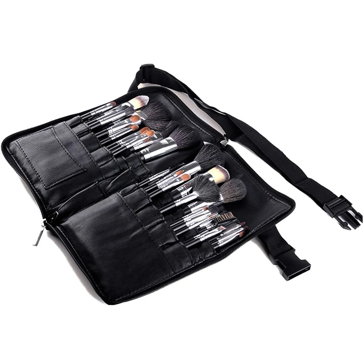 Tamax Na015 Professionell Kosmetisk Makeup Borste PVC Förkläde Bag Artist Belt Rem Protabel Make Up Bag Holder