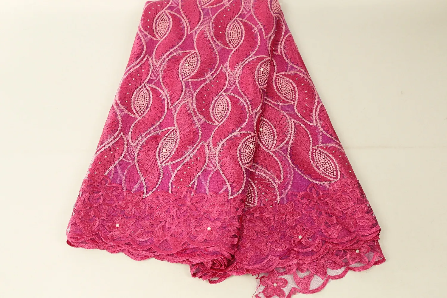 knee length dresses for ladies Bridal Nigerian Wedding Lace Materials 3D Lace Fabric High Quality 2019 African  Lace Fabric On Sale Beads Lace Fabric wine 002 main image 1