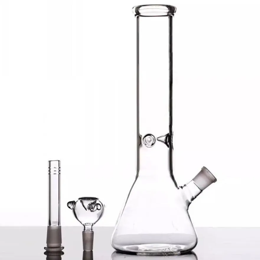 2019 New Arrival 31cm 18.8mm Joint Glass Bongs Simple Clear Glass Bong Recycle Oil Rigs Bongs