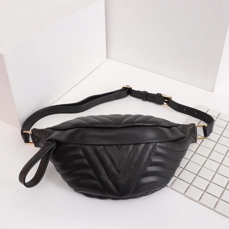 Bumbag midjeväska män kvinnor fanny pack Dam ceinture väskor äkta läder mobiltelefonfodral storlek 37x14x13 modell M53750