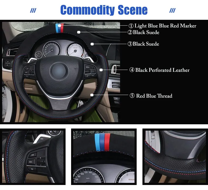 for BMW 750Li steering wheel cover