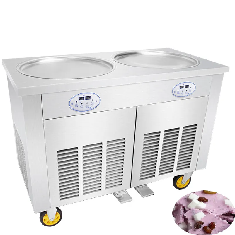 BEIJAMEI Electric Frozen Yogurt Rolls Machine Commercial Fried Ice Cream Maker Thai Fried Ice Cream Machine