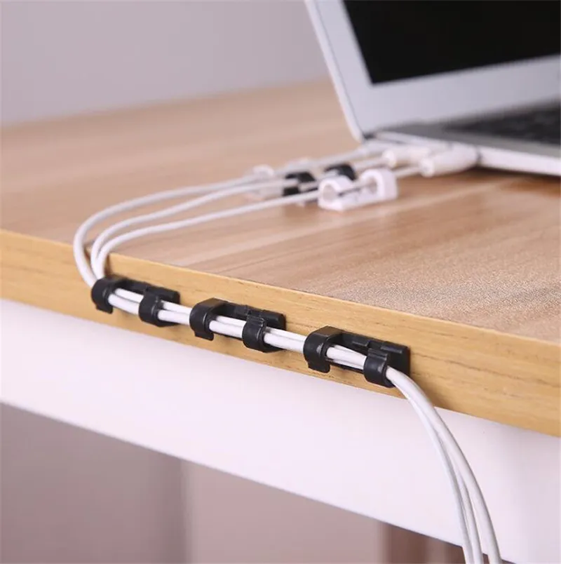 20st / set Cable Cord Fixed Clip Data Cable Fixer Line Fixing Clamp Subnet Line Collider Card Drop Clips Fastener Holder Organizer