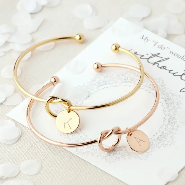 Novas Mulheres Moda Homens Rose Gold / Silver Liga Liga Charm Bangle Pulseira Feminino Personalidade Jóias