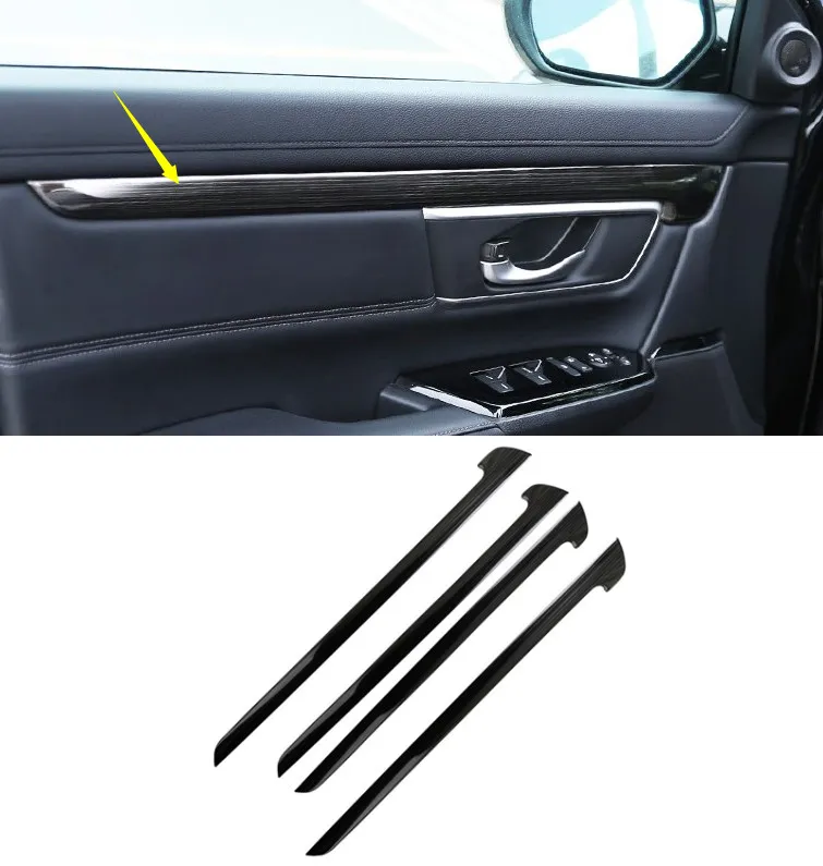 Fit For Honda CRV CR-V 2017 2018 Black titanium Car Door Stripe Decorative Cover