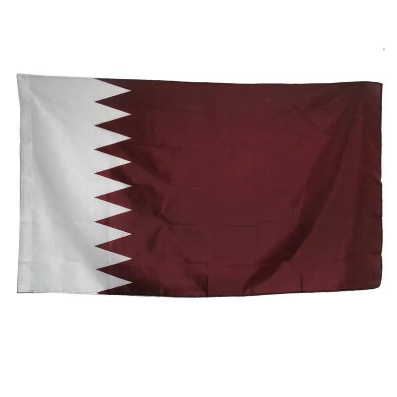 Qatar Vlag Banner 3ft x 5ft Opknoping Vlag Polyester Qatar Nationale Vlag Banner Outdoor Indoor 150x90 cm voor Viering