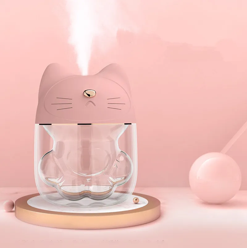 Nuevo lindo humidificador de garra de gato tres en uno para mascotas humectante portátil mini luz nocturna USB instrumento humectante de aromaterapia