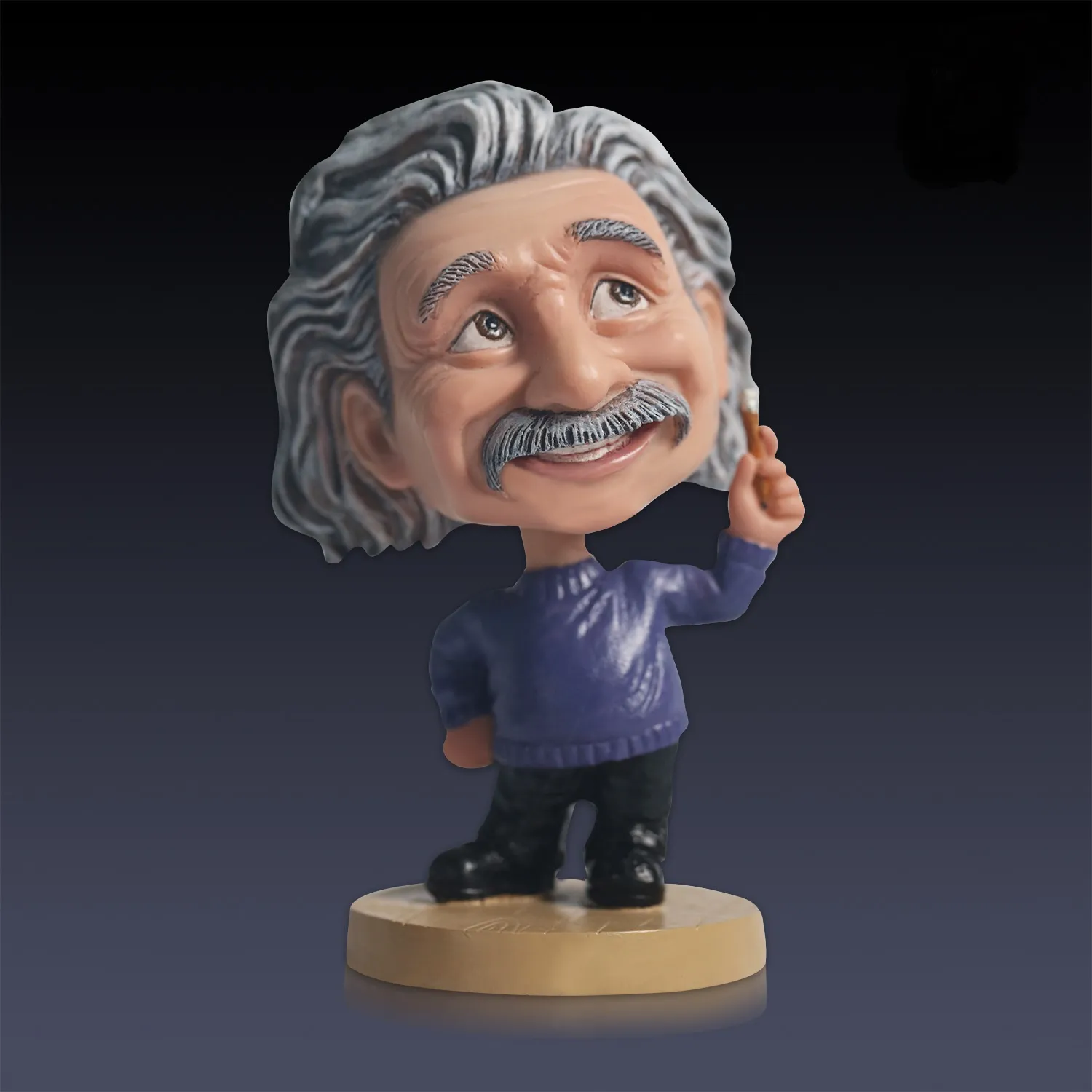 Einstein shake his head doll car resin handicraft figures car Furnishing ar...