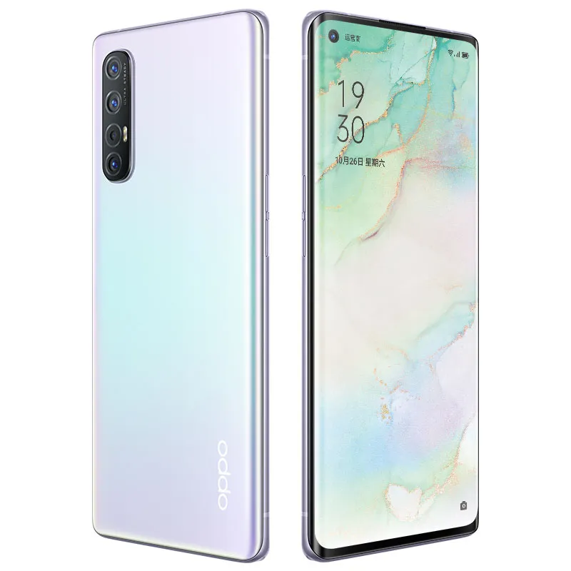 Original Oppo Reno 3 Pro 5G LTE 휴대 전화 12GB RAM 256GB ROM Snapdragon 765G Octa Core 6.5 "전체 화면 48MP NFC 얼굴 ID 스마트 휴대 전화