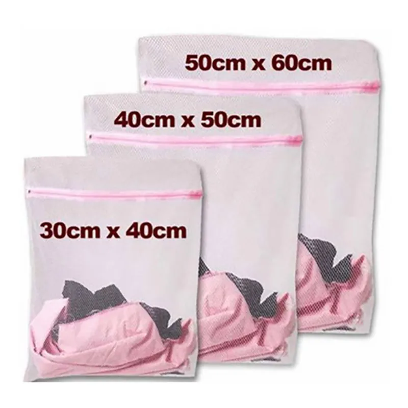 Nylon Mesh Laundry Bag Washing Cleaning Bags Washing Machine Professional Underwear Bags Solid Nursing Bag S/M/L Novelty Household BH2247 CY