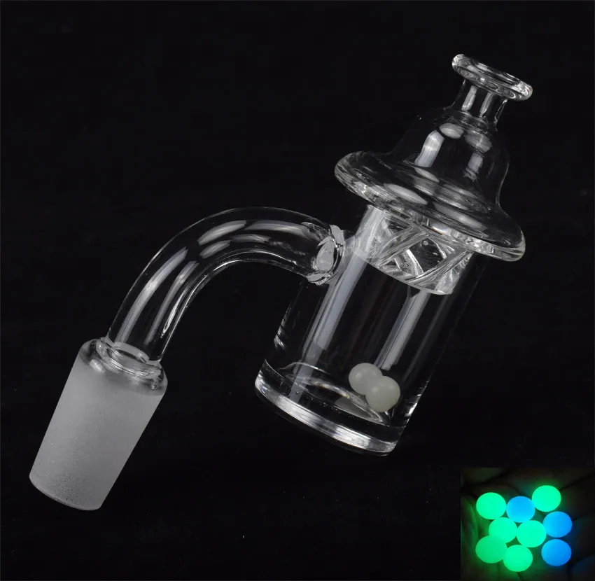 Quartz bangerTerp PearlGlass Cyclone Cap 25mm płasko zakończony kwarcowy banger Spinner carb cap kwarcowe głowice 10mm 14mm 18mm szklane bongo