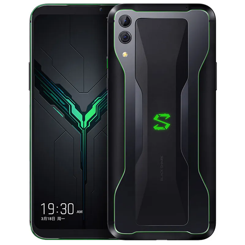 원래 Xiaomi Black Shark 2 4G LTE 휴대 전화 게임 6GB RAM 128GB ROM Snapdragon 855 Octa Core 6.39 "전체 화면 48MP 스마트 휴대 전화