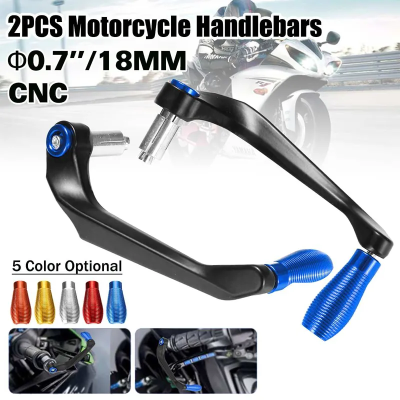 2 pçs / set CNC Alumínio Motorcycle Handlebar Freio Clutch alavancas Protetor Protetor para Yamaha R3 YZF R1 R6 Guidão Motorc Peças