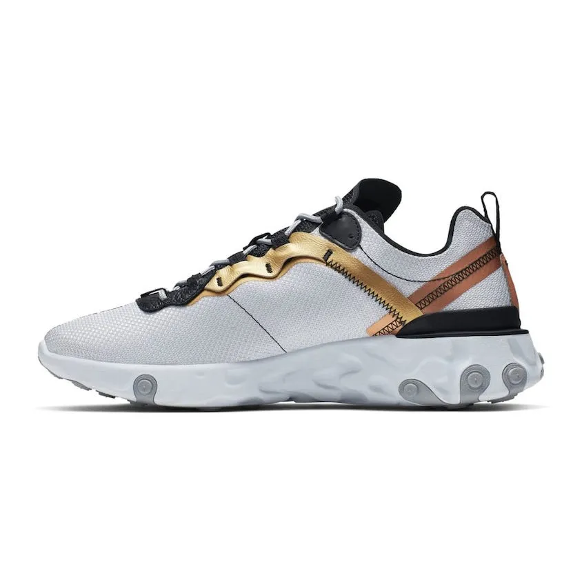 nike react element 55 2019 Nuove cuciture a tinta unita Solar React Element 55 Total Orange Uomo Scarpe da corsa per donna Designer Sport Mens donna