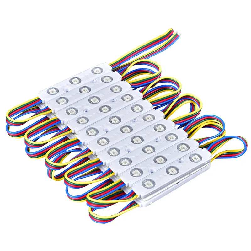 Wtrysk Moduł LED IP67 RGB High Power 3 LEDS SMD 5050 Moduły LED DC 12V High Qualiy Backlight Modules dla List Channer IP65