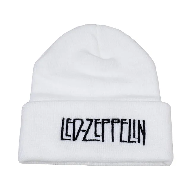 Led Band Zeppelin Rock Hat Knitted Folk Rock Cap Beanie Punk Letter