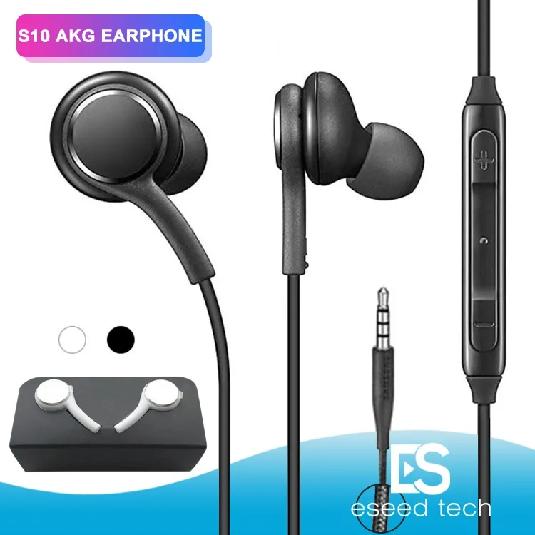 fone de ouvido oem s10 fones de ouvido fones de ouvido fones de ouvido para iphone 6 plus samsung s9 s8 s7 plus para jack in ear com fio 3 5mm preto e branco eoig955