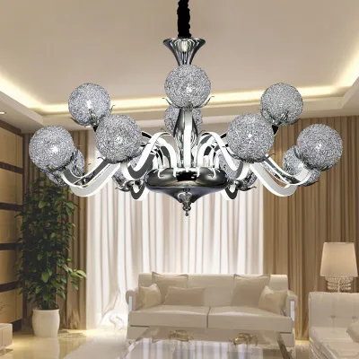 European LED lustre sala de estar depois do moderno candelabro iluminação minimalista sala de jantar quarto acrílico candelabro