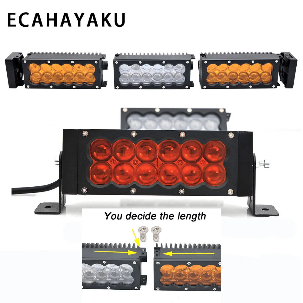 ECAHAYAKU 7.5 Pouces 60W Modulaire Led Light Bar Double Rangée