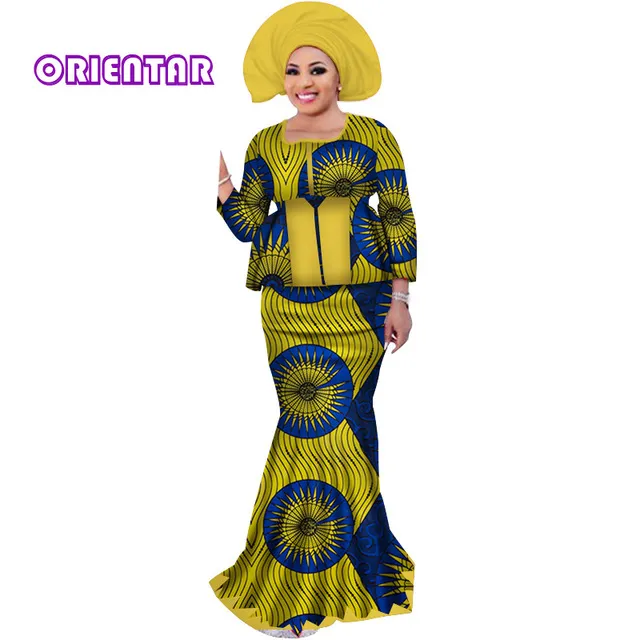 Ankara mermaid skirt and blouse top