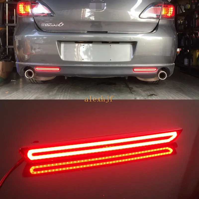 Guide de lumière LED pour voiture Mazda 2 3 6 8 Atenza Axela, feu stop LED + clignotants + feux d'avertissement de nuit DRL