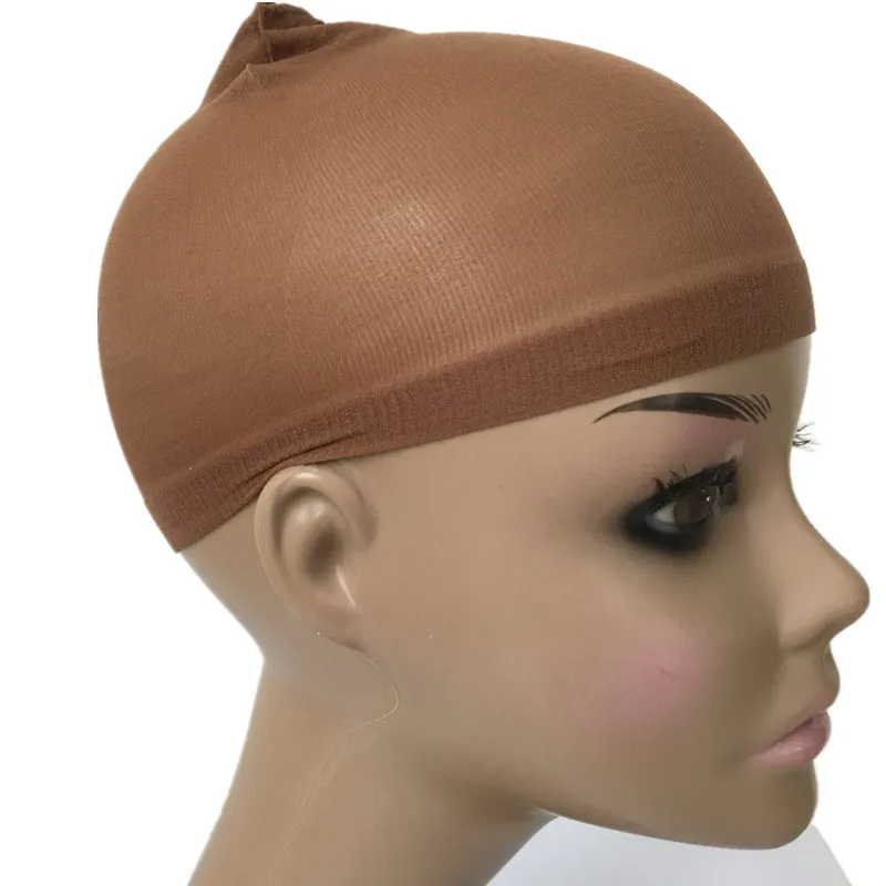 Deluxe Wig Cap 24 stycken HairNet Black Brown Blond Färgvävning för att bära peruker Snood Nylon Mesh Caps