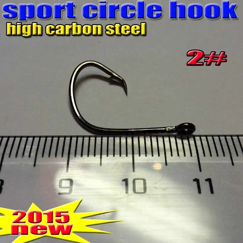 2015 New Fishing Sport Circle Hooks Size:6# 5/0# High Carbon Steel  Quantity:Sharp Hooks From 21,58 €