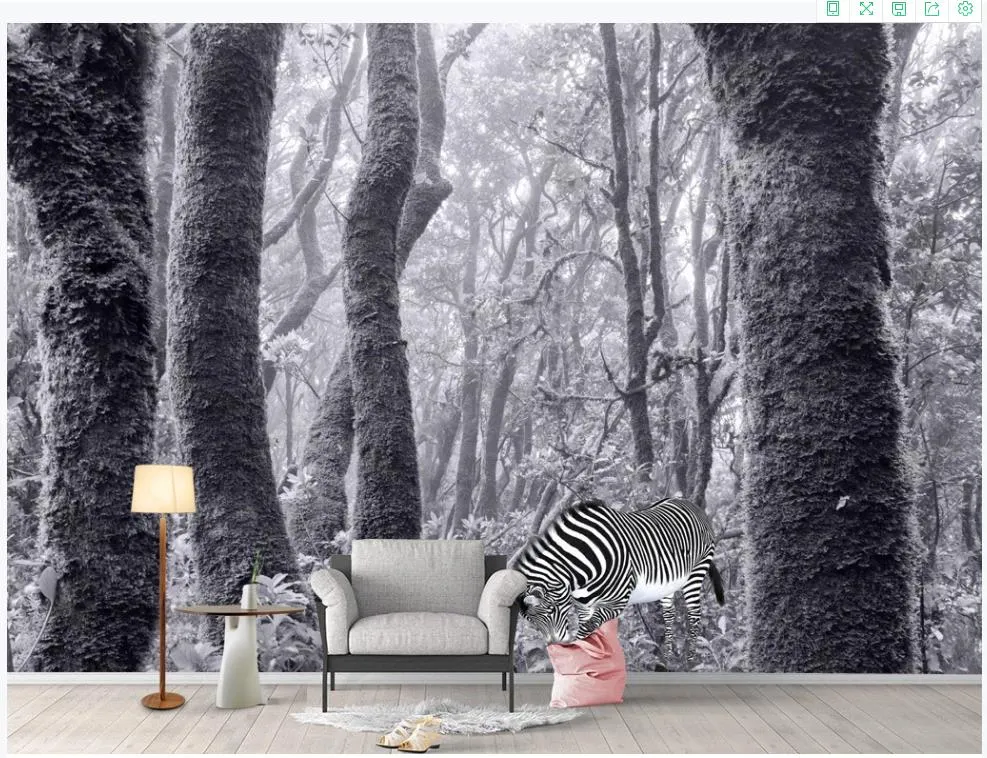 Tree Giant Wallpaper Mural Custom Wall Murals Green Big Tree Forest