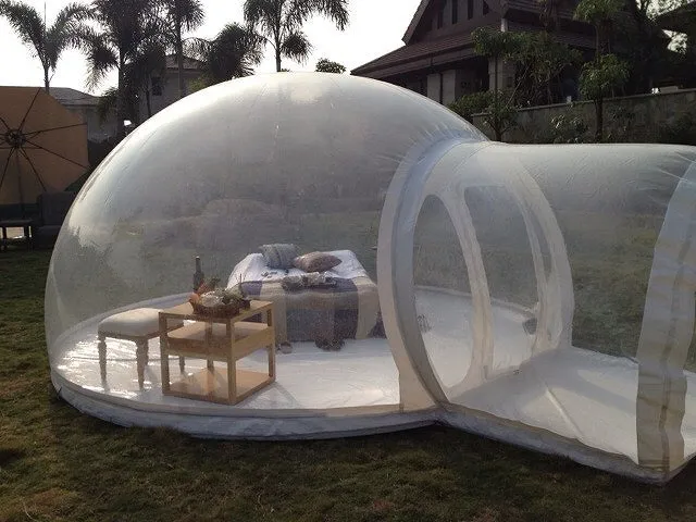 3/5m 110/220V Outdoor Camping Inflatable Bubble Tent Large DIY House Dome Camping Cabin Lodge Air Bubble Transparent Tent