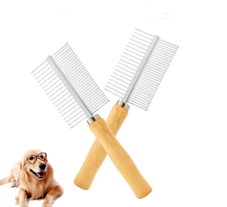 Multi-Usage Pędzia Pędzel Ze Stali Nierdzewnej Poszerz Pet Grooming Stal Gruby Futro Włosów Wyjąć Usuń Grube Grzebień Pet Grooming Szczotka SN2505