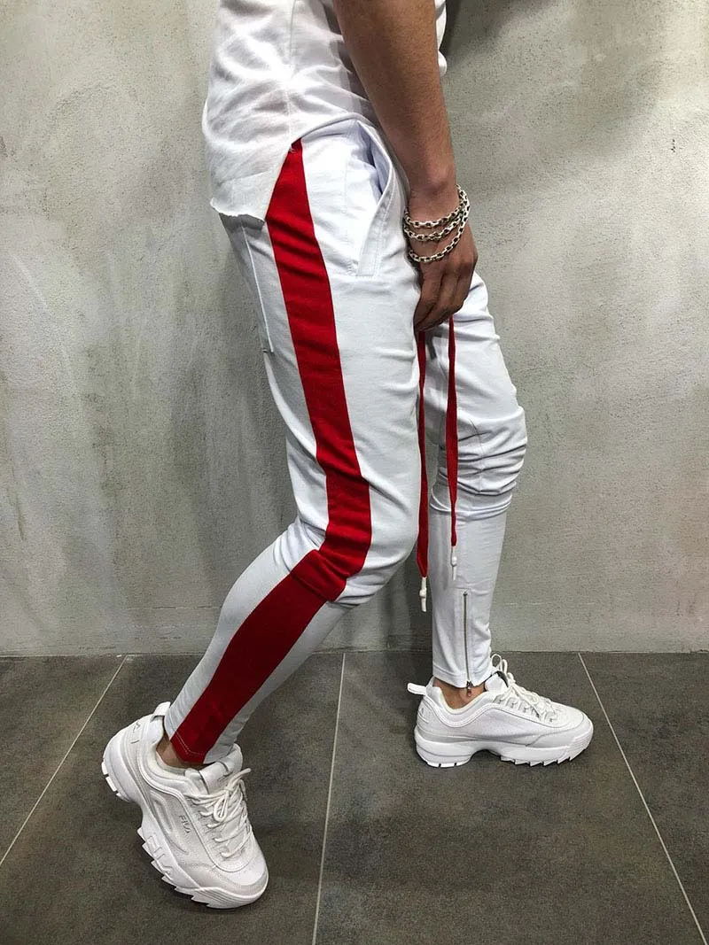 Qnpqyx Men Sport Running Pants Multi-Color Fashion Hip Hop Skinny Men's Harem Pants High Street Street Pants Sports Pants A622