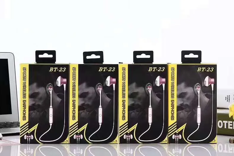 BT23 Sport Mu Sic kabelloser Kopfhörer Bluetooth-Headset In-Ear-Stereo-Bass-Headset-Kopfhörer mit Mikrofon Headset-Kopfhörer im Einzelhandel