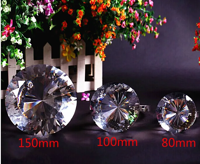 80MM 150MM Artificial Crystal Super Large Engagement Ring Wedding Props Pography Props Anniversary Birthday Gift Cosplay Access235s